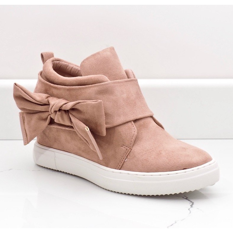 Baskets en daim roses XW37320 1