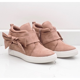 Baskets en daim roses XW37320 2