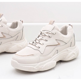 Chaussures de sport pour femmes à la mode beiges 7939-SP 1 Chaussures de sport pour femmes à la mode beiges 7939-SP 1