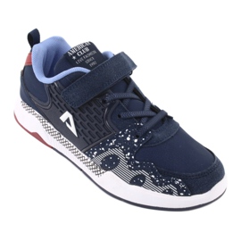 American Club Chaussures de sport pour enfants club américain BS03 bleu marine blanc 1