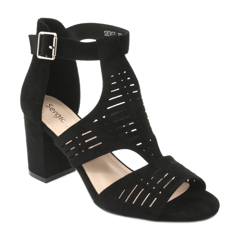 Sandales à dessus en daim Sergio Leone SK903 noir 1