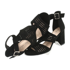 Sandales à dessus en daim Sergio Leone SK903 le noir 5