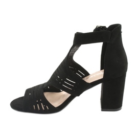 Sandales à dessus en daim Sergio Leone SK903 noir 2