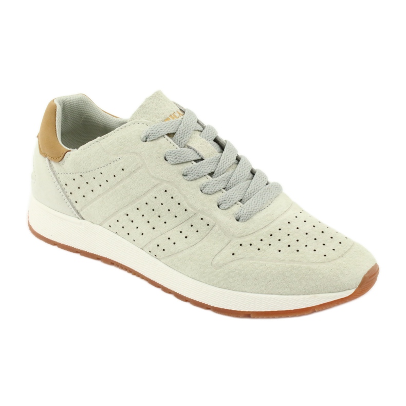 Chaussures de sport en cuir American Club AA04 beige 1
