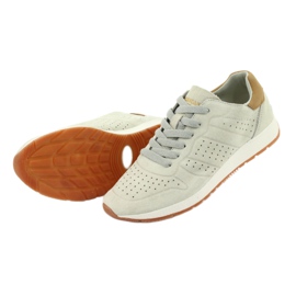 Chaussures de sport en cuir American Club AA04 beige 4