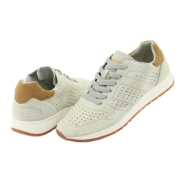 Chaussures de sport en cuir American Club AA04 beige 3
