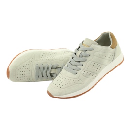 Chaussures de sport en cuir American Club AA04 beige 5