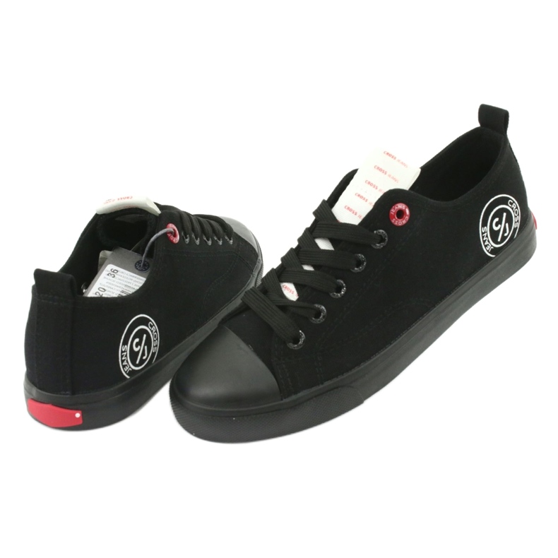 Cross Jeans Baskets liées aux femmes ff2r4020 noir le noir 3