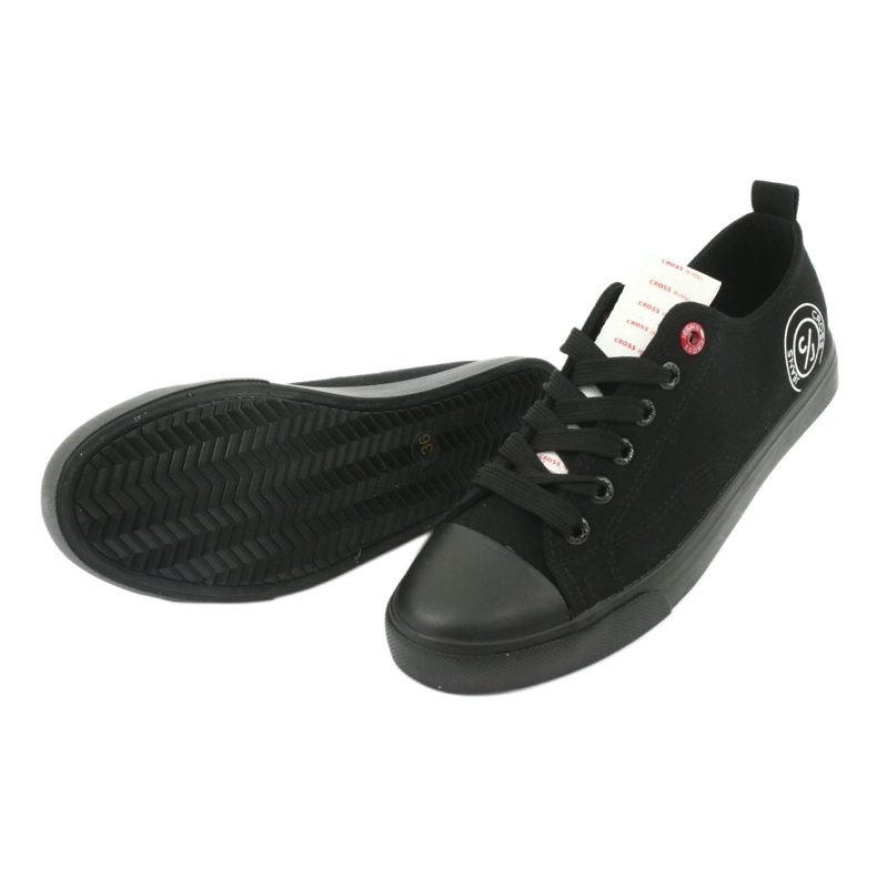 Cross Jeans Baskets liées aux femmes ff2r4020 noir le noir 4