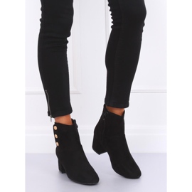 Bottines noires à talons YL51 Black - Ii Gat le noir 1