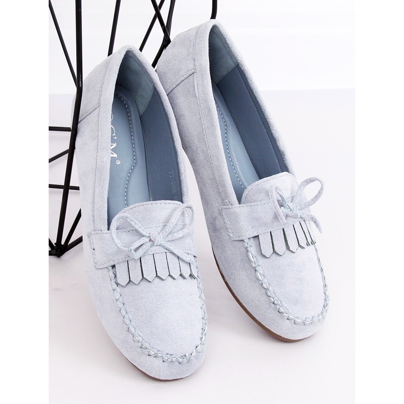 Mocassins bleus classiques pour femmes 77-202 Bleu 1
