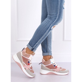 Baskets montantes D20-2 Rose multicolore 1