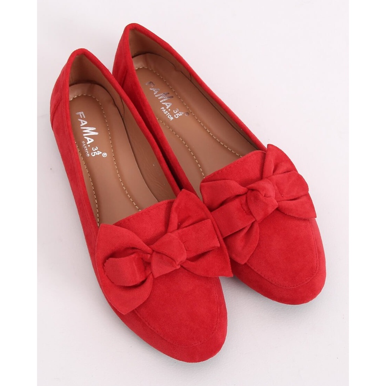 Mocassins à nœud rouge B2028 Rouge 1 Mocassins à nœud rouge B2028 Rouge 1