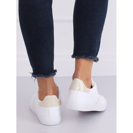 Baskets femme blanches K-388 BLANC / OR 2