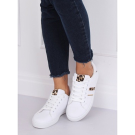 Baskets femme blanches K-388 BLANC / LÉOPARD 1