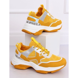 Chaussures de sport jaunes pour femmes C-3127 Jaune 1