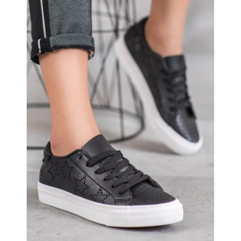 J. Star Baskets ajourées à étoiles le noir 2