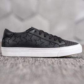 J. Star Baskets ajourées à étoiles le noir 4