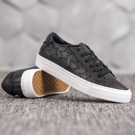 J. Star Baskets ajourées à étoiles le noir 5