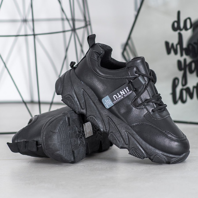 Bella Paris Baskets noires à lacets le noir 1 Bella Paris Baskets noires à lacets le noir 1