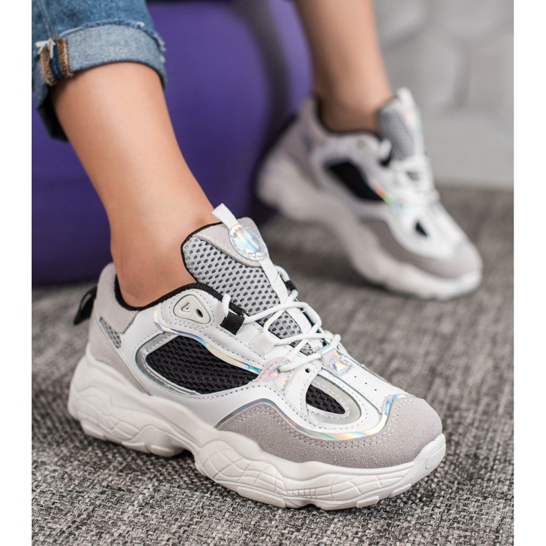 SHELOVET Baskets avec maille multicolore 2