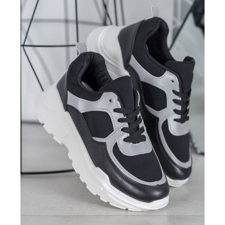 SHELOVET Baskets noires classiques le noir 2