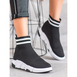 SHELOVET Chaussures à enfiler avec sangles noir 1