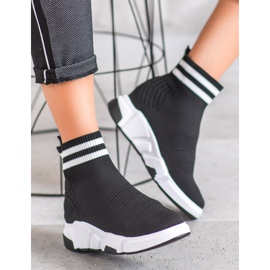 SHELOVET Chaussures à enfiler avec sangles le noir 2