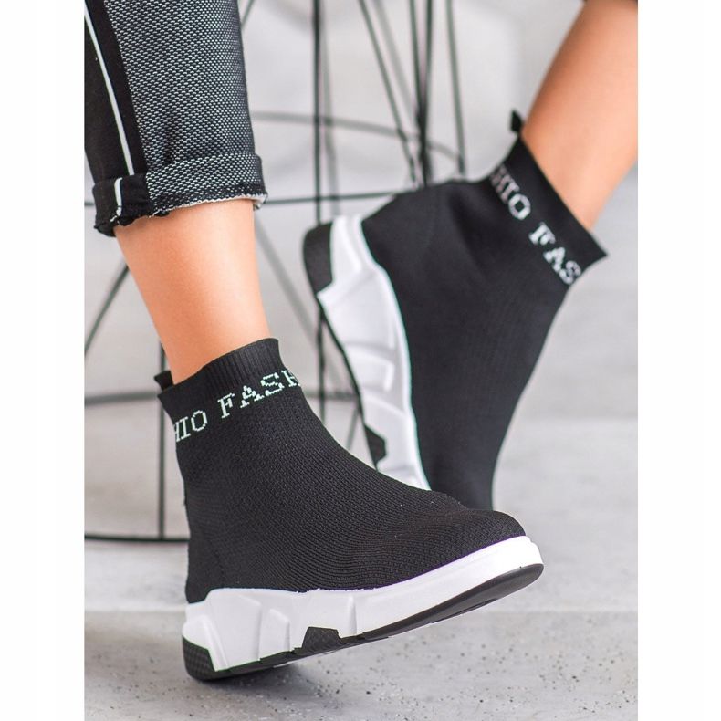 SHELOVET Chaussures à enfiler à la mode le noir 2