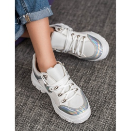 Weide Chaussures Blanches Avec Effet Holo 3