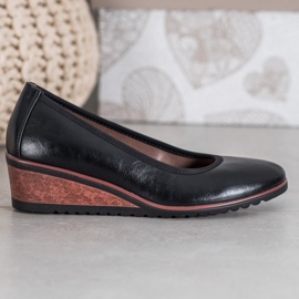 Ballerines Noires Compensées VINCEZA le noir 5