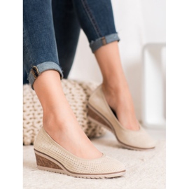 Ballerines Beiges Sur Compensée VINCEZA 5