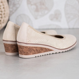 Ballerines Beiges Sur Compensée VINCEZA 1