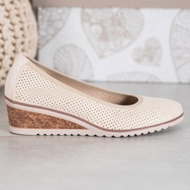 Ballerines Beiges Sur Compensée VINCEZA 2