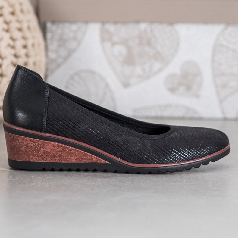 Ballerines élégantes VINCEZA noir 1