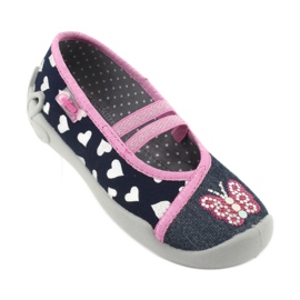 Chaussures enfant Befado 116X268 bleu marin rose 2