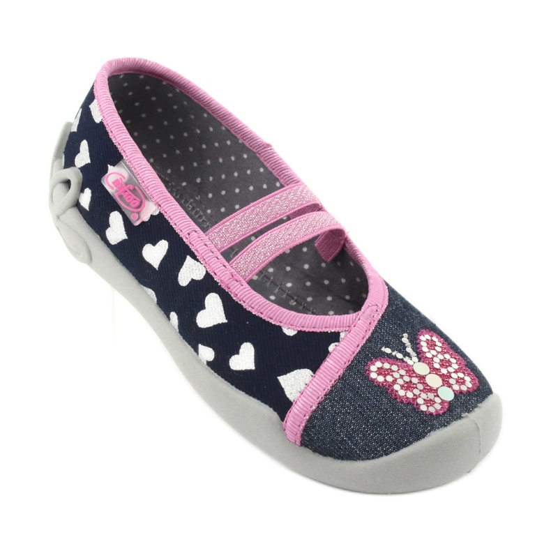 Chaussures enfant Befado 116X268 bleu marin rose 2