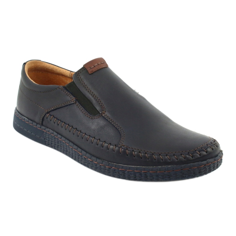 Riko Mocassins en cuir masculin 913 bleu marine 1 Riko Mocassins en cuir masculin 913 bleu marine 1