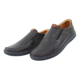 Riko Mocassins en cuir masculin 913 bleu marine 3 Riko Mocassins en cuir masculin 913 bleu marine 3