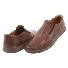 Chaussures sans lacets pour hommes Riko 913 marron brun 4