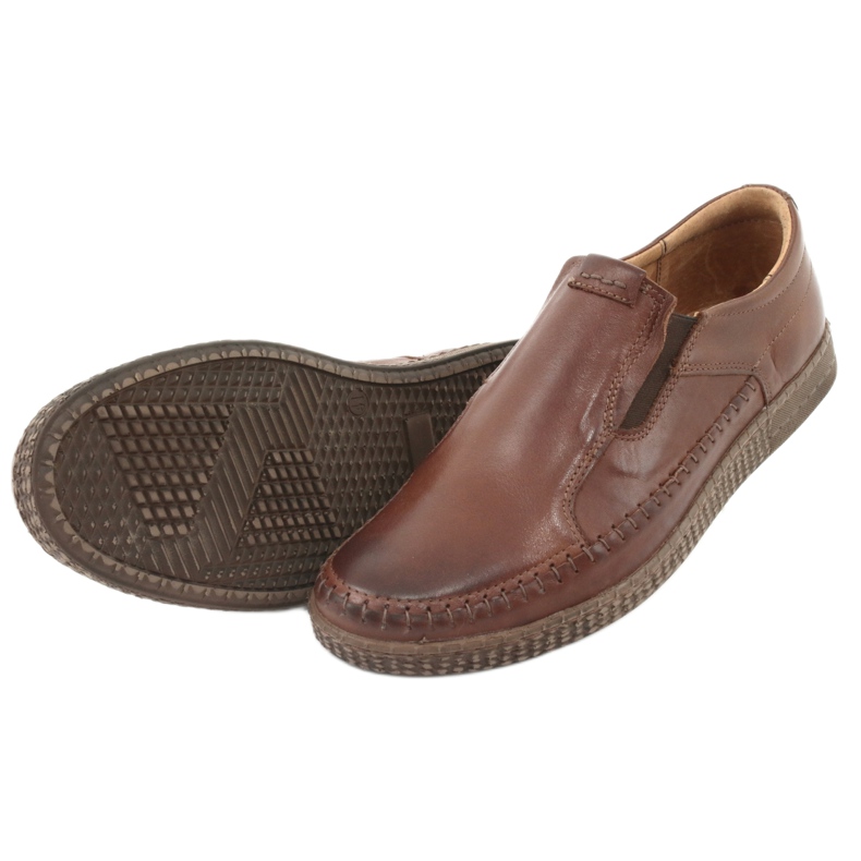 Riko Mocassins en cuir masculin 913 marron brun 5