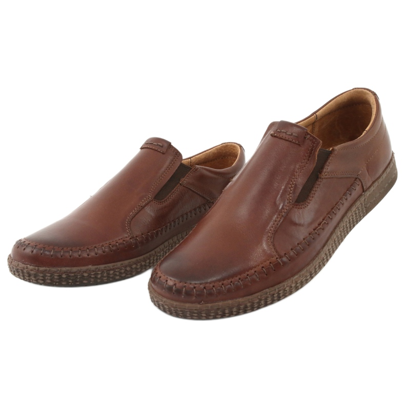 Riko Mocassins en cuir masculin 913 marron brun 3