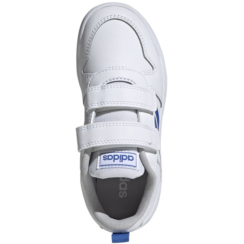 Chaussures Adidas Tensaur C Jr EF1096 blanche bleu 1 Chaussures Adidas Tensaur C Jr EF1096 blanche bleu 1