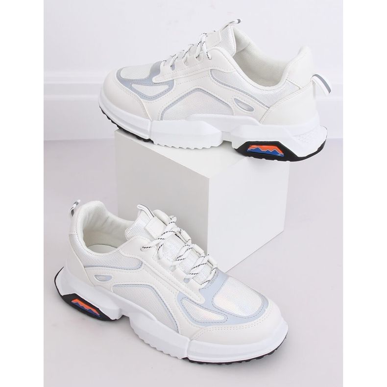 Chaussures de sport blanches BO-557 WHITE-H 1