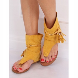 Tongs avec tiges miel SL1011 Jaune 2