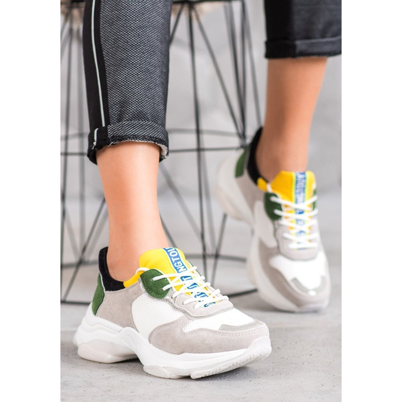 SHELOVET Baskets à la mode multicolore 2