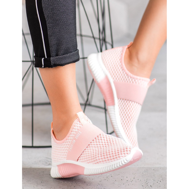 SHELOVET Chaussures de mode à enfiler rose 2