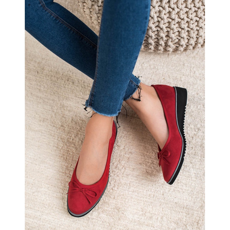 Goodin Ballerine Avec Noeud rouge 2 Goodin Ballerine Avec Noeud rouge 2