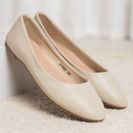SHELOVET Ballerine classique en cuir écologique brun 2
