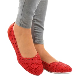 Ballerines rouges ajourées 4701 1